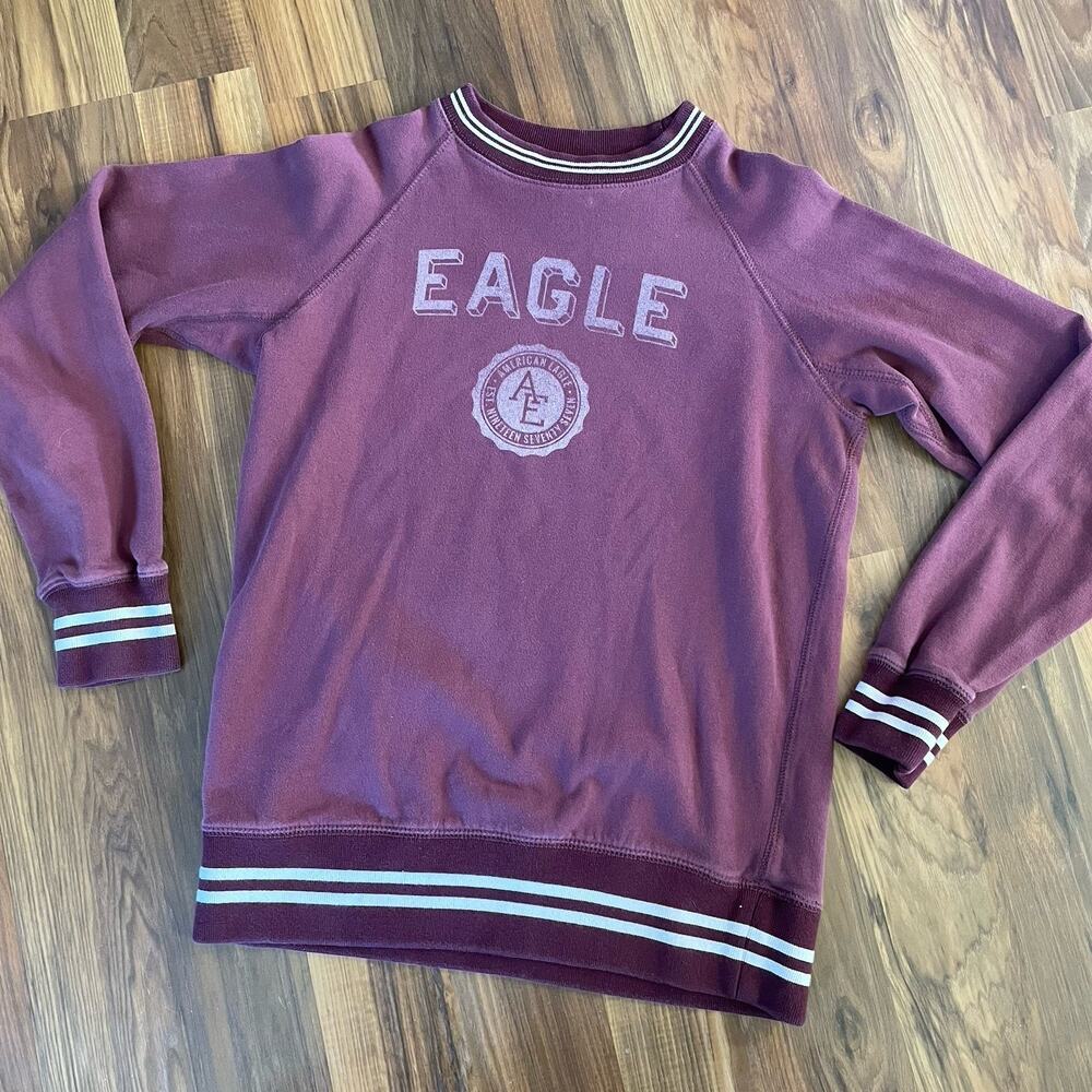 Vintage American Eagle Outfitters Maroon Crewneck Sweater Men’s Small